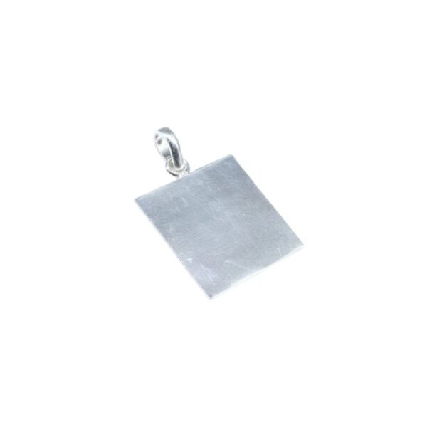 Pure Silver Square Ganesh Pendant - Image 2