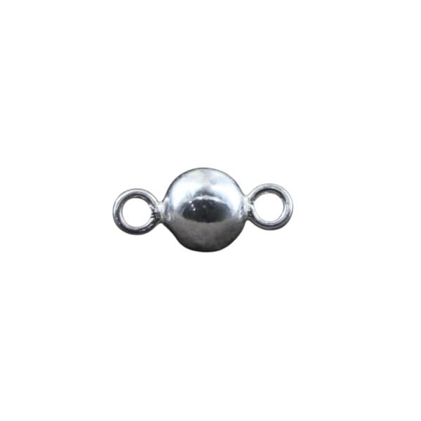 Pure Silver Ball Double Hook Pendant - Image 2